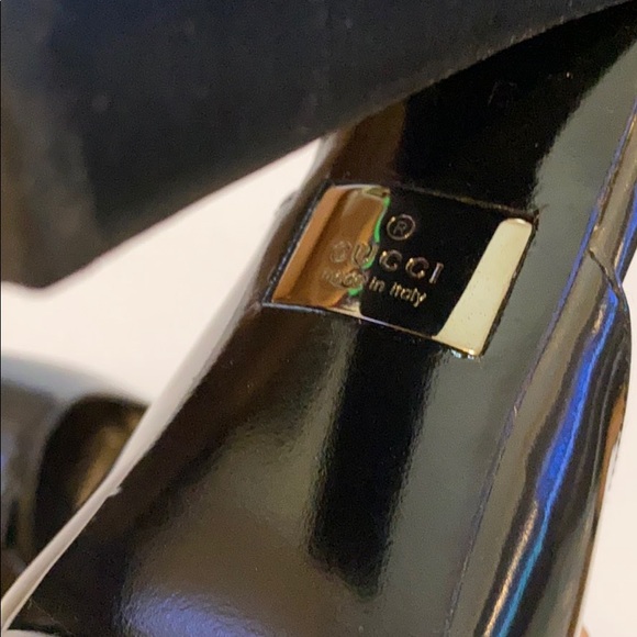 Gucci black leather heel sandal - Picture 9 of 9